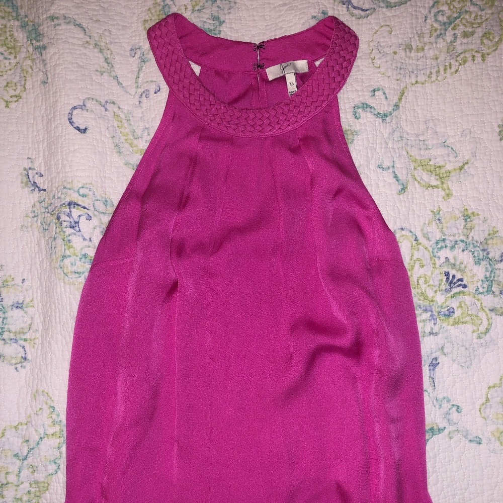 Joie Fuscia Silk Top - Picture 3 of 3